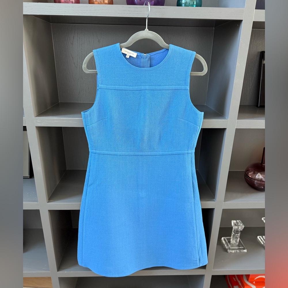 Lafayette 148 Blue Sleeveless Dress - Picture 12 of 16